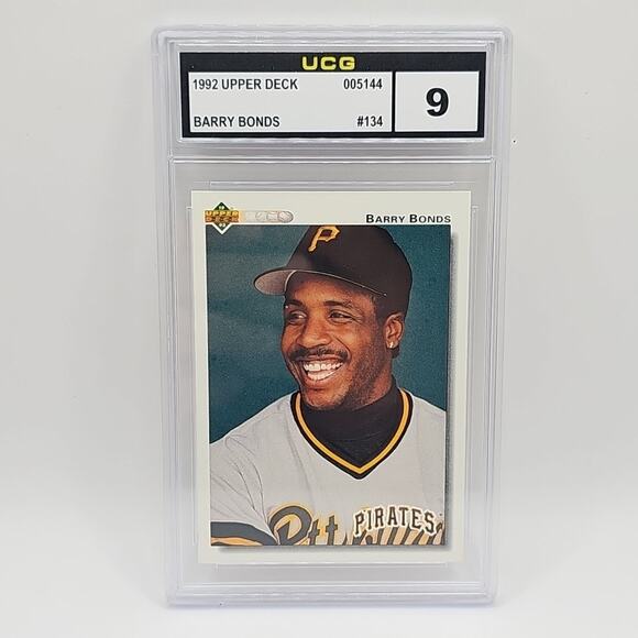 Barry Bonds 1992 Upper Deck #134 Pirates Baseball Card Graded 9 MLB Card - Picture 1 of 2
